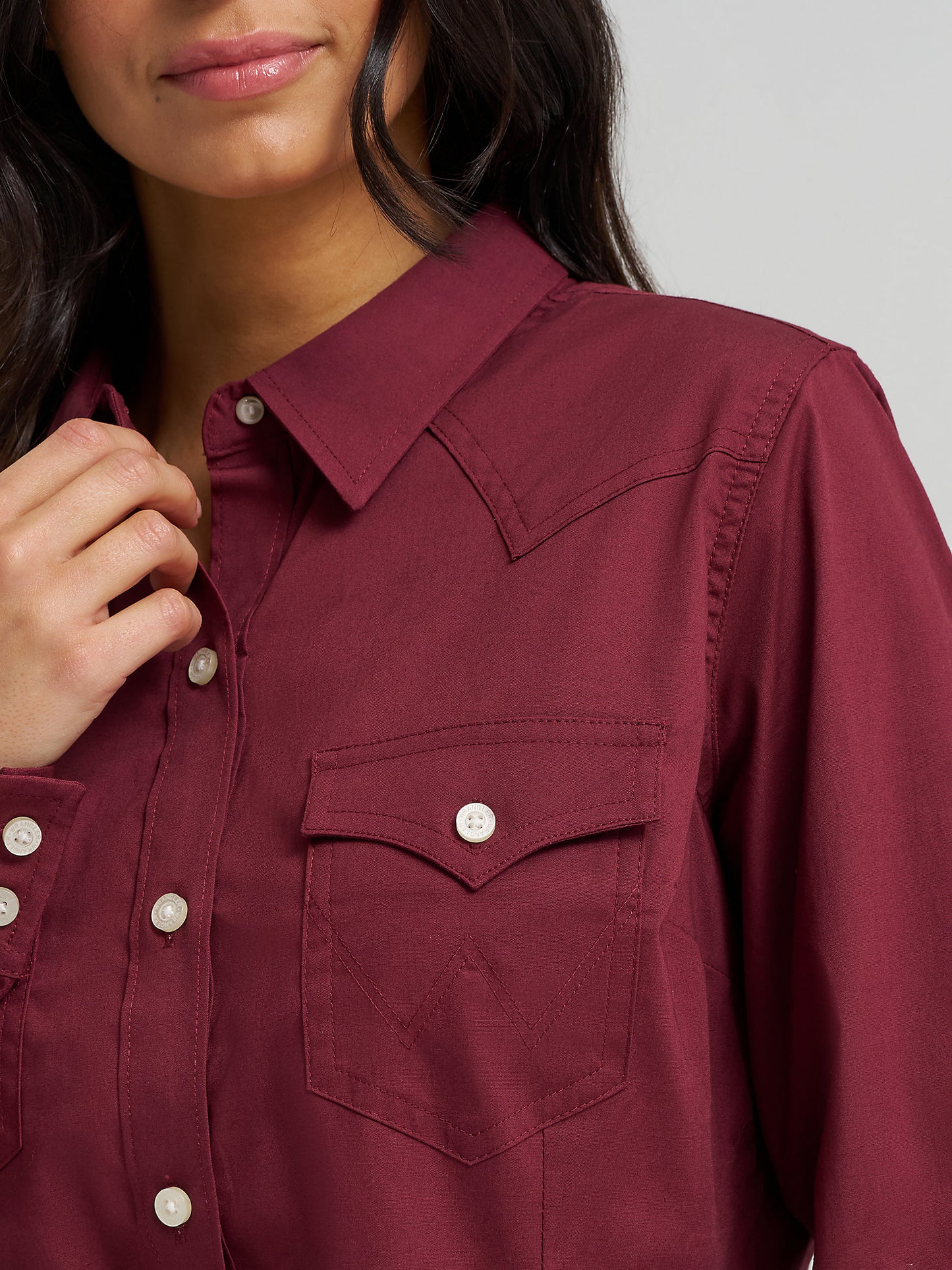 Wrangler Retro Western Skjorte - Windsor Wine