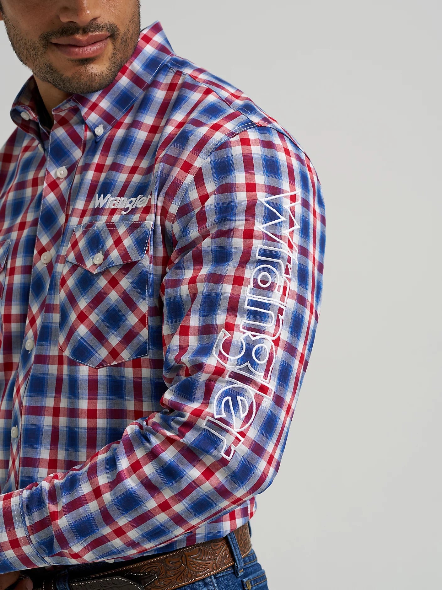 Wrangler Plaid Logo Skjorte