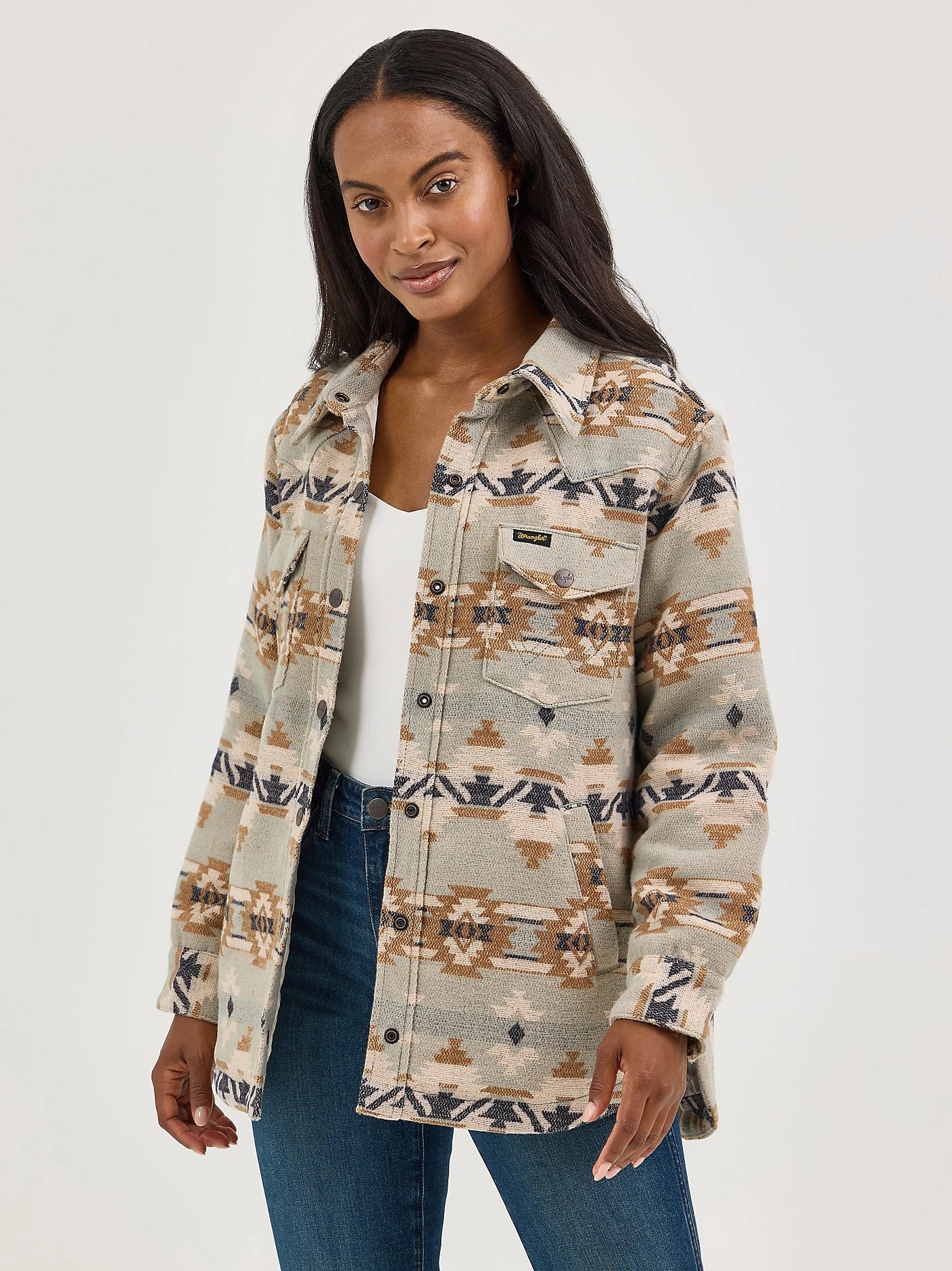 Wrangler Quilt Lined Jacquard Jakke