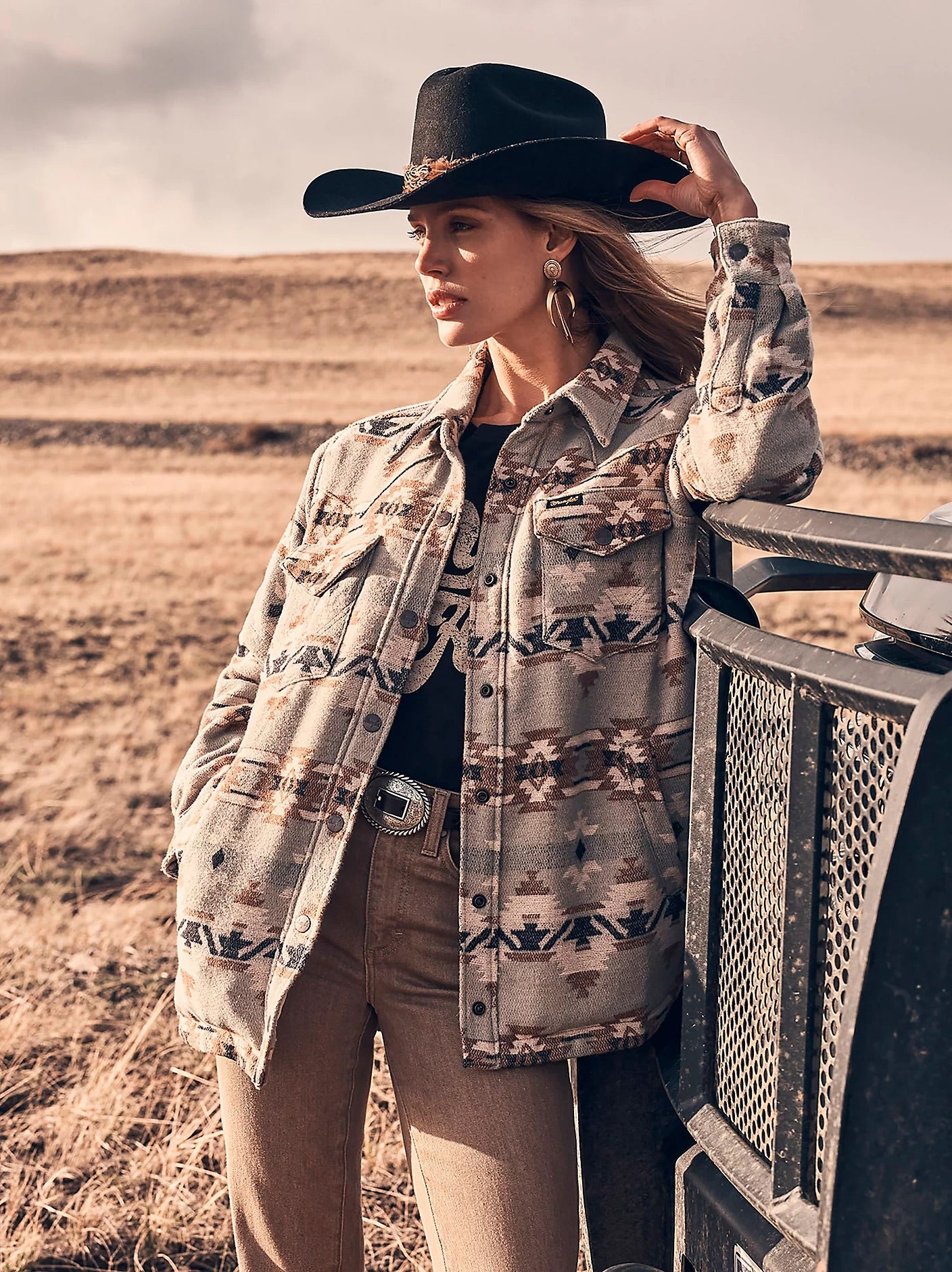Wrangler Quilt Lined Jacquard Jakke