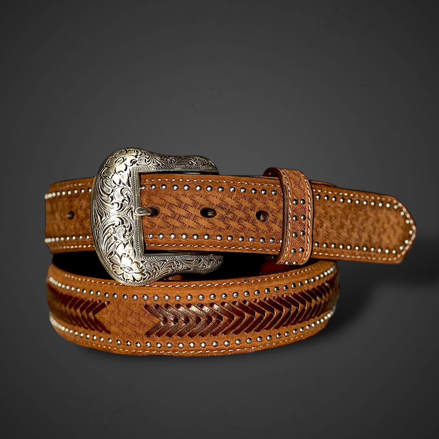 Ostrich skin Nocona belte