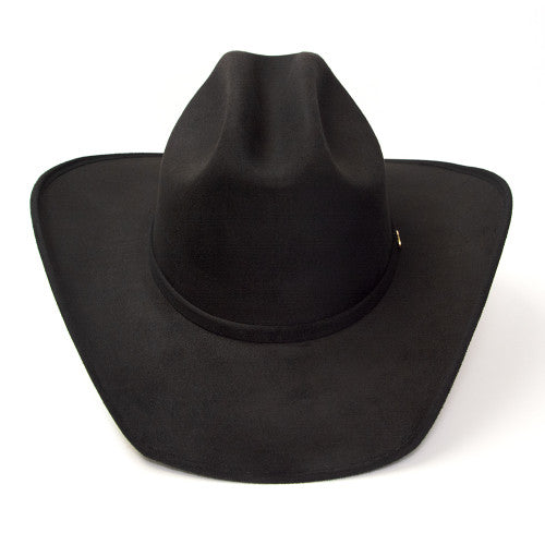 PÅ LAGER IGJEN - Black Suede Western Cattleman Hat