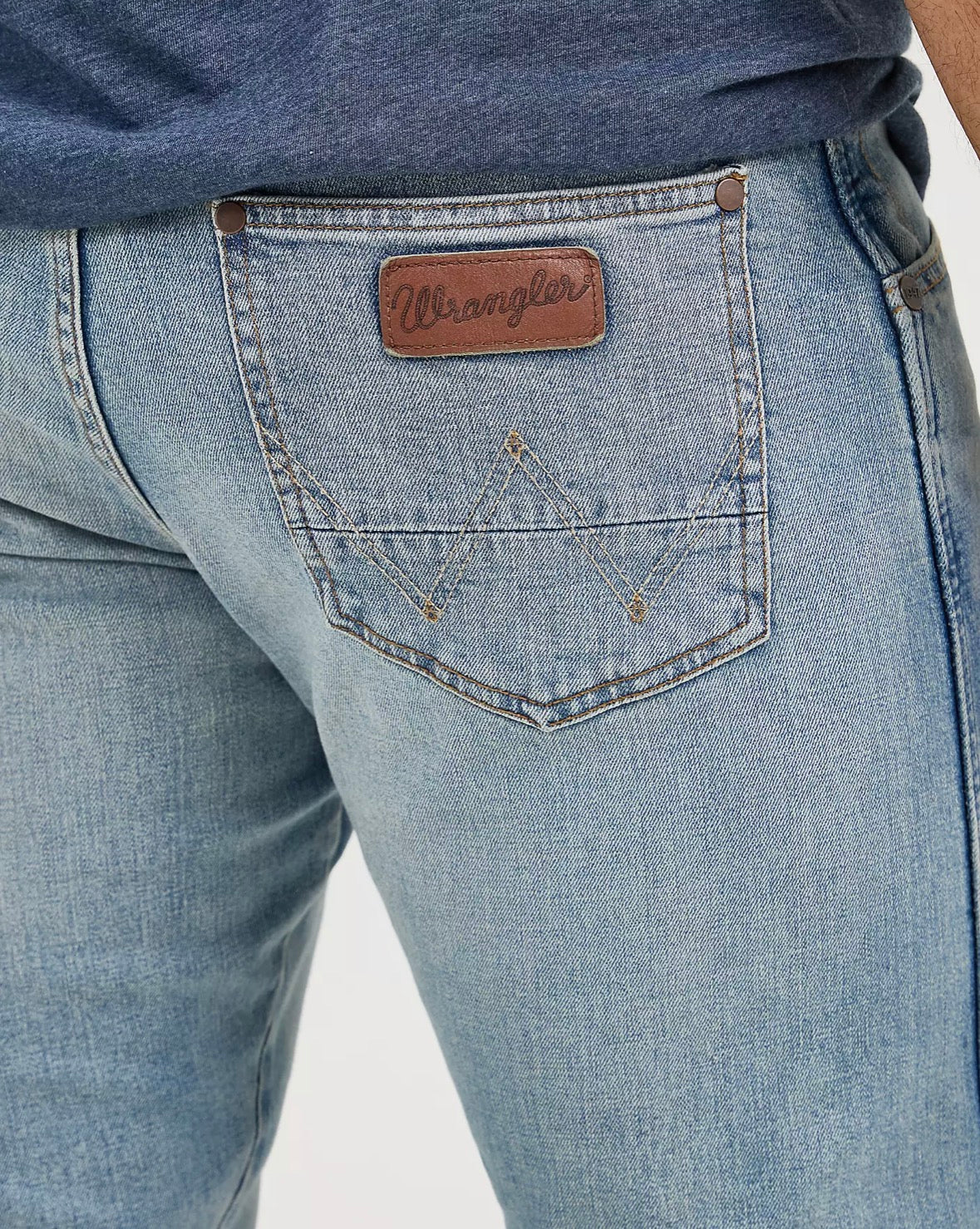 HERRE WRANGLER RETRO® SLIM FIT BOOTCUT-JEANS lys blå