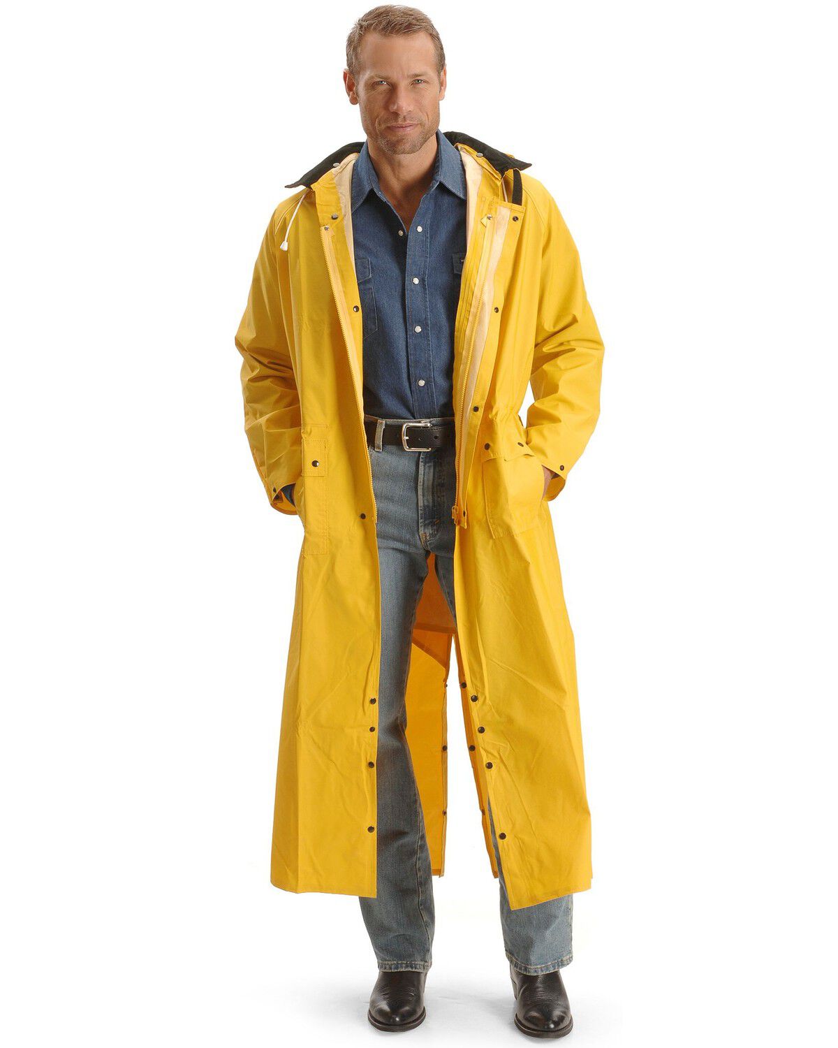Double S Adult Saddle Slicker in Yellow