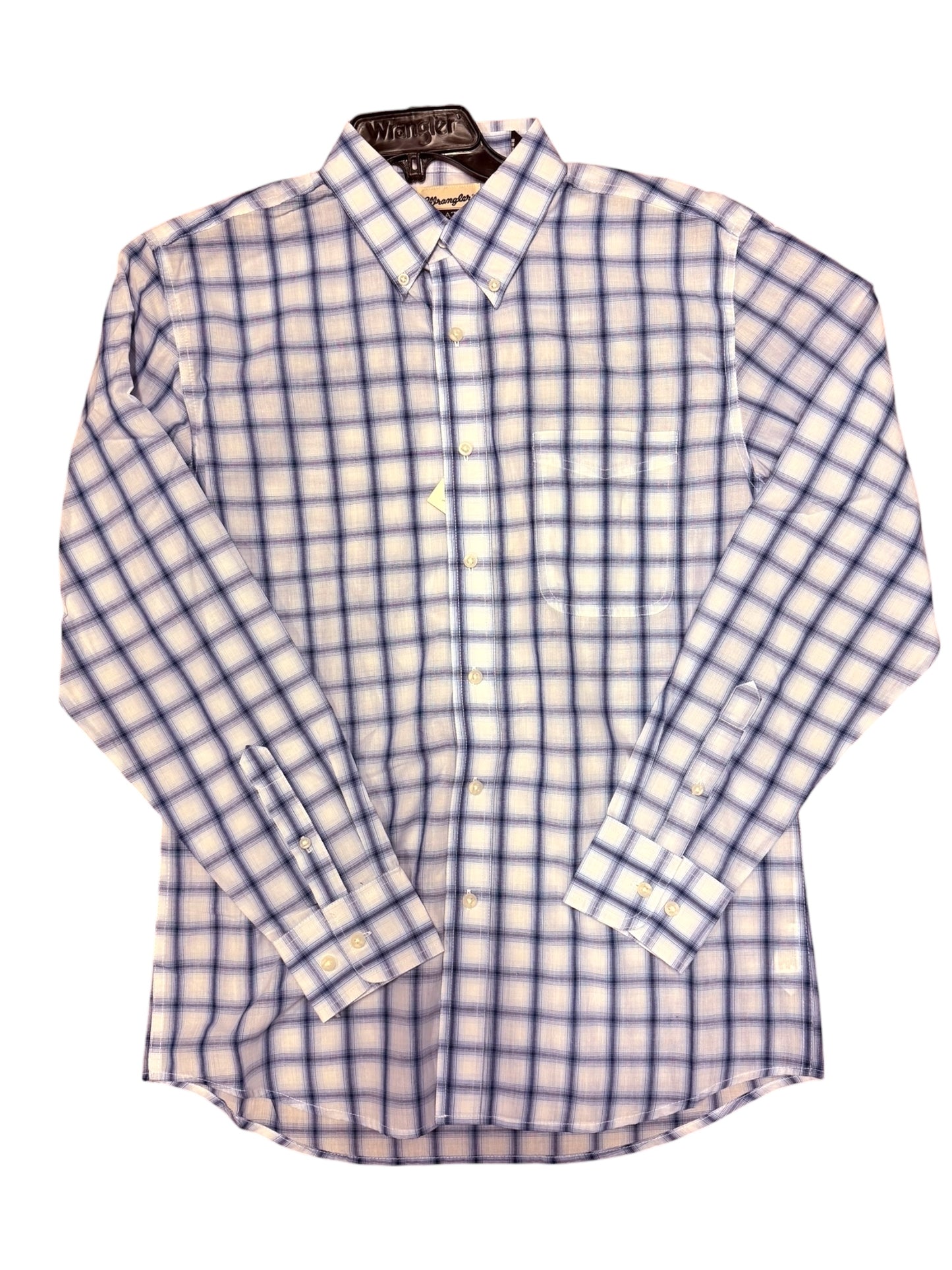 Wrangler RIATA Classic Fit Western shirt - Blå & Hvit