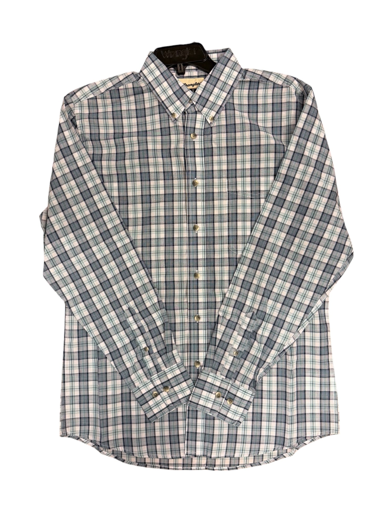 Wrangler RIATA Classic Fit Western shirt - blå, turkis & hvit