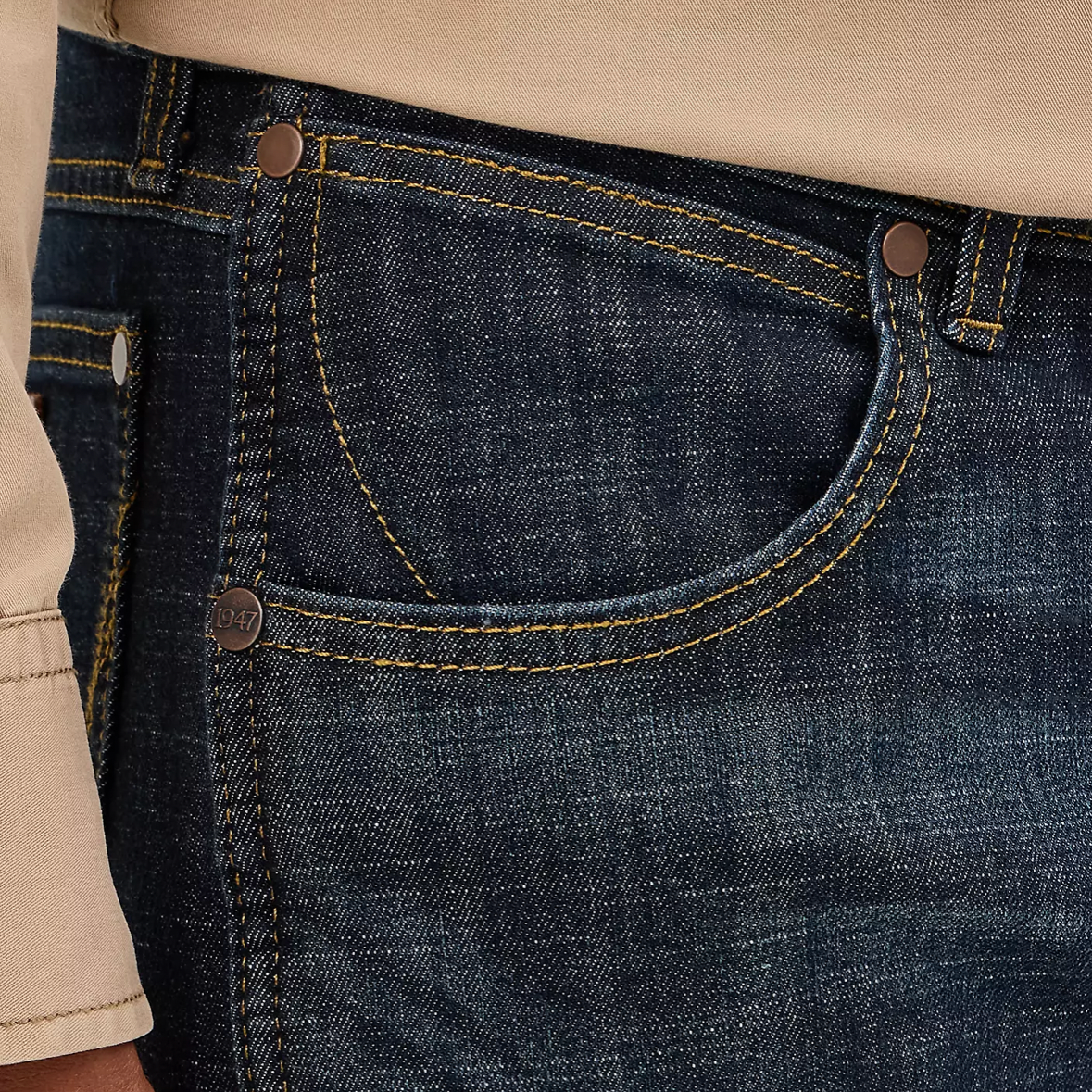 HERRE WRANGLER RETRO® SLIM FIT BOOTCUT-JEANS - Dax (mørk blå)