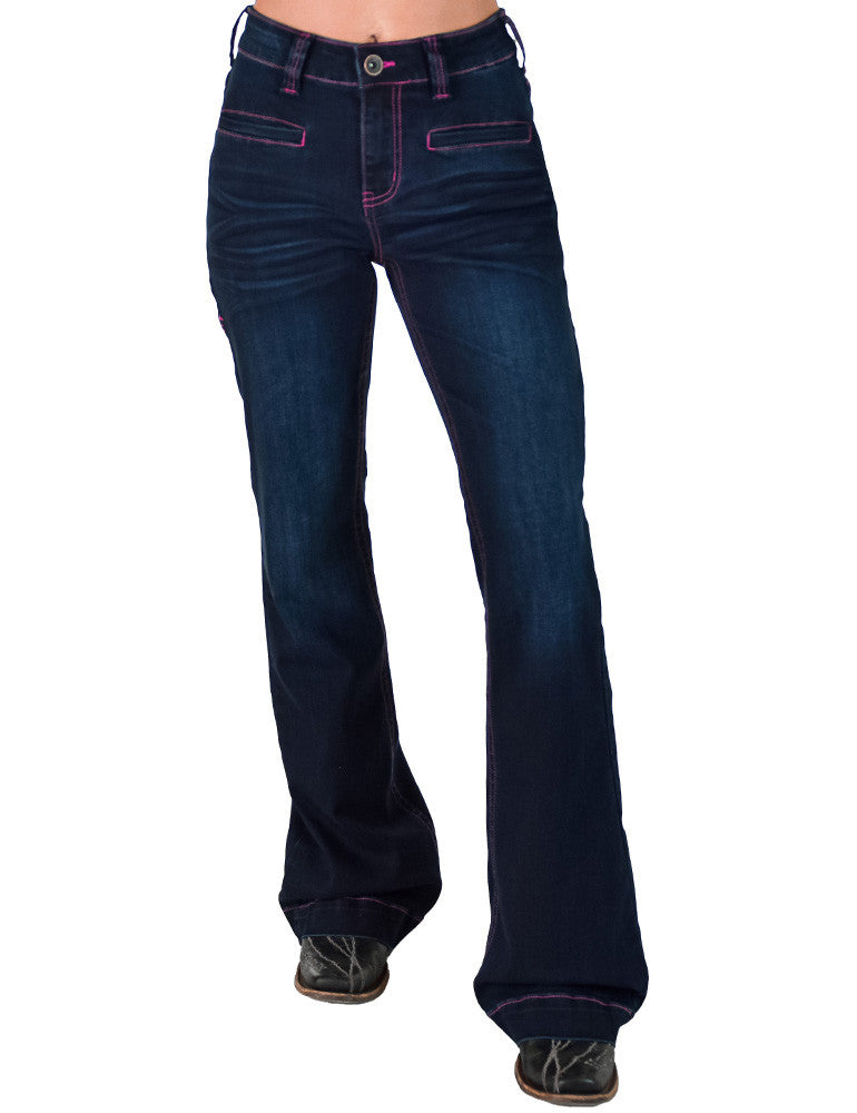 Pink BootStitch Jeans - Tuff