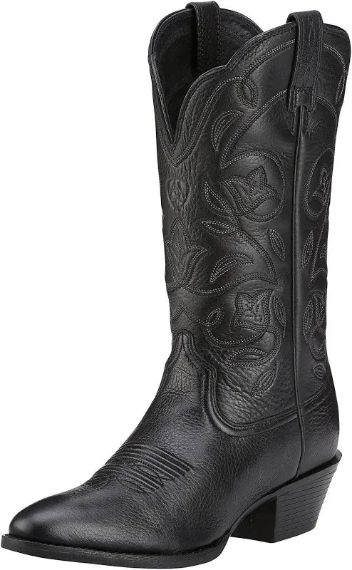 Heritage R Toe StretchFit Western Boot Black