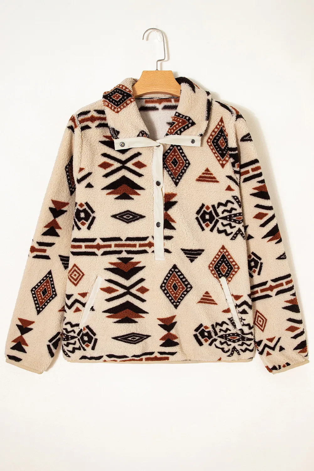 Khaki Aztec Fleecegenser