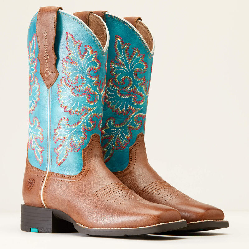 Round Up Wide Square Toe StretchFit Western Boot