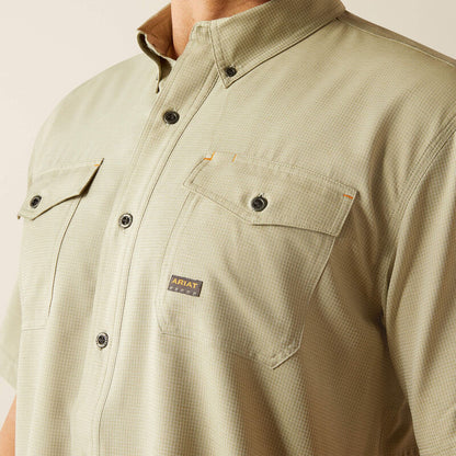 Rebar Made Tough VentTEK DuraStretch Work Shirt Green