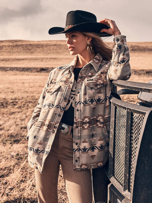 Wrangler Quilt Lined Jacquard Jakke