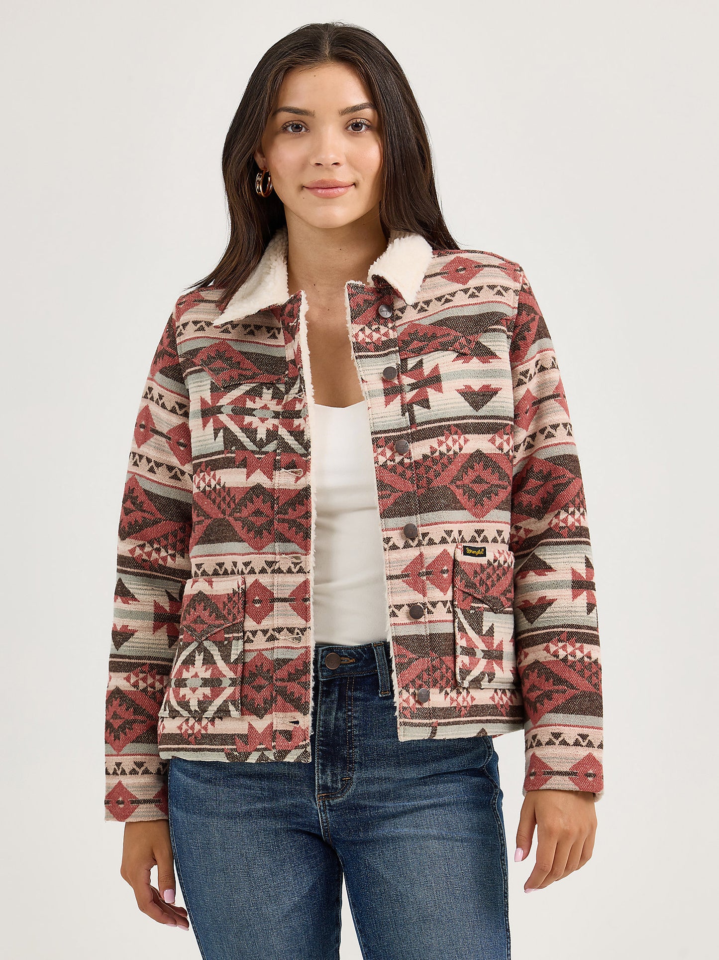 Wrangler® Sherpa Lined Jacquard Barn Jacket