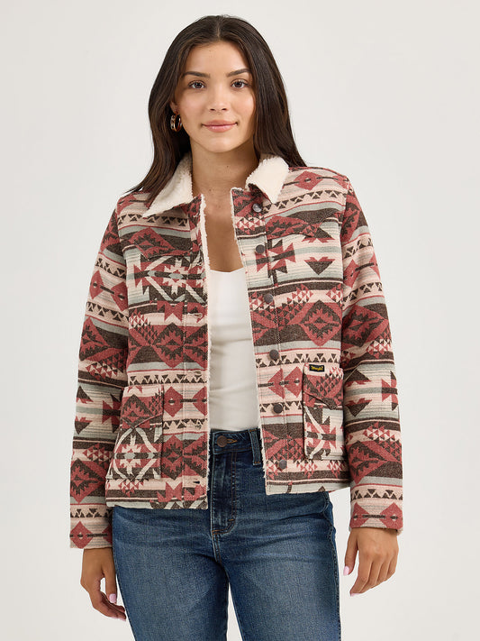 Wrangler® Sherpa Lined Jacquard Barn Jacket