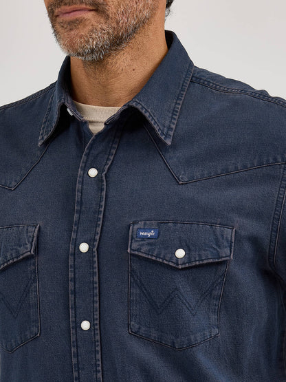 Vintage-Inspired Western Snap Workshirt
