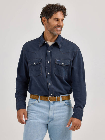 Vintage-Inspired Western Snap Workshirt