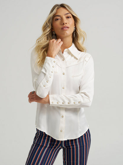 Wrangler x Lainey Wilson Embroidered Western Snap Shirt