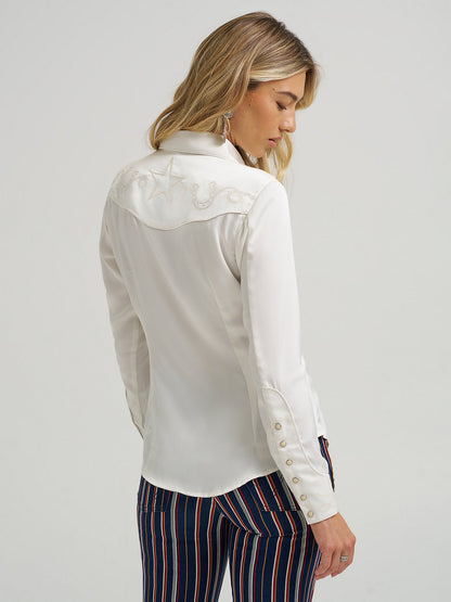 Wrangler x Lainey Wilson Embroidered Western Snap Shirt