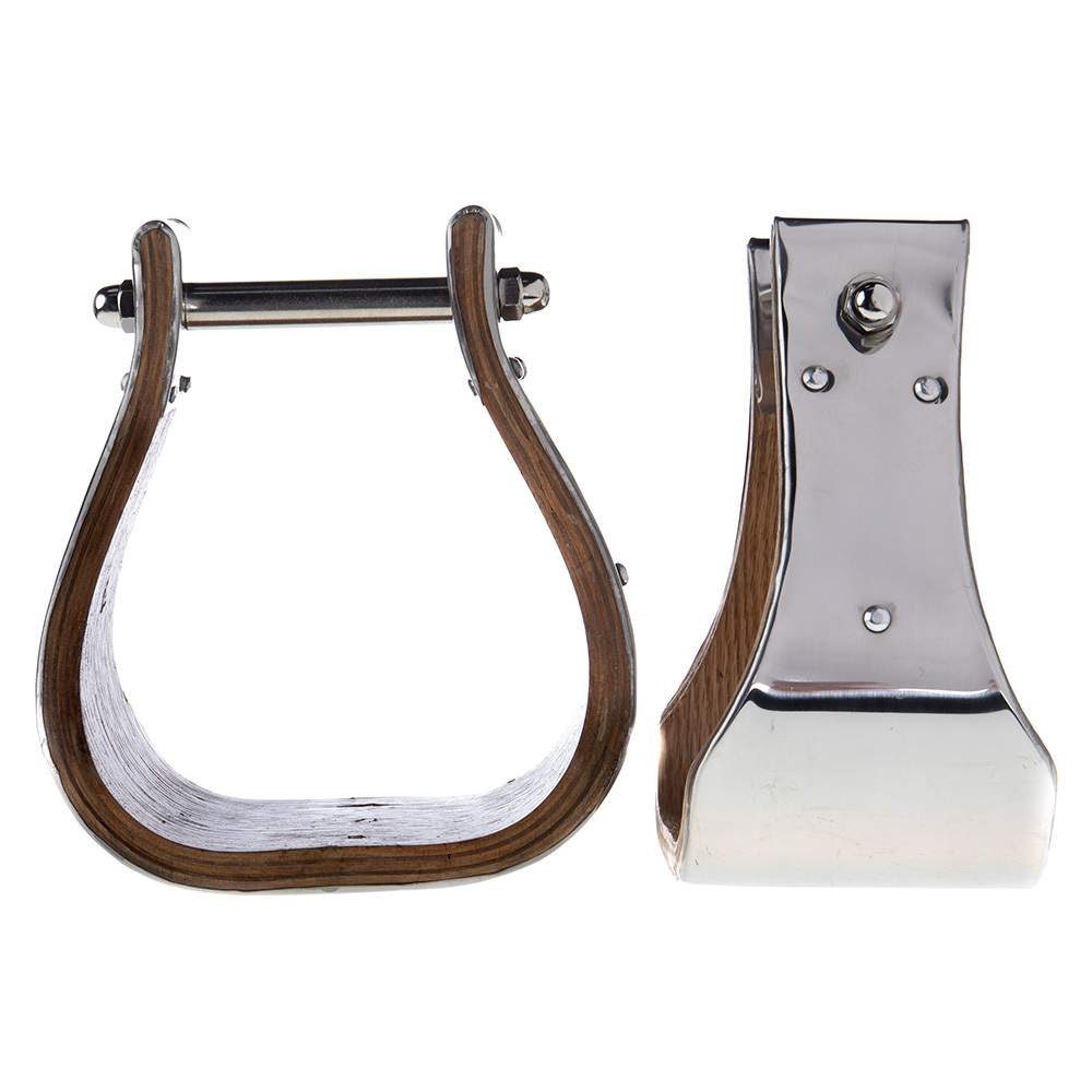 NRS 4″ Metal Bound Wood Bell Stirrups