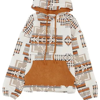 Hettegenser - Aztec Western Print Beige