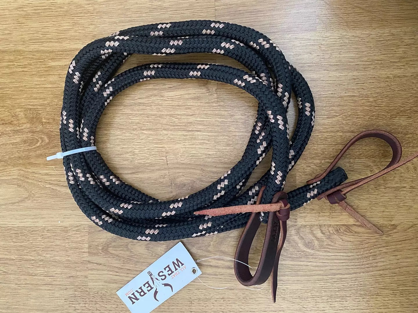 All That Trail Rein Braided Rope - Black/Tan