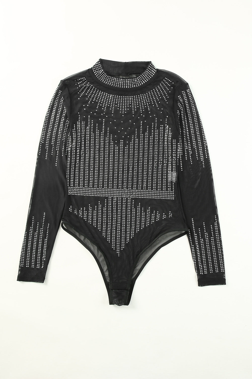 Black Silver Rhinestone - Bodysuit