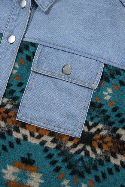 Multifarget Aztec Denim Jakke