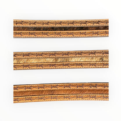 Nocona belte – Calf Hair & Brodert Detalj