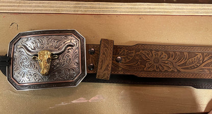 Ariat Belte Med Longhorn Spenne