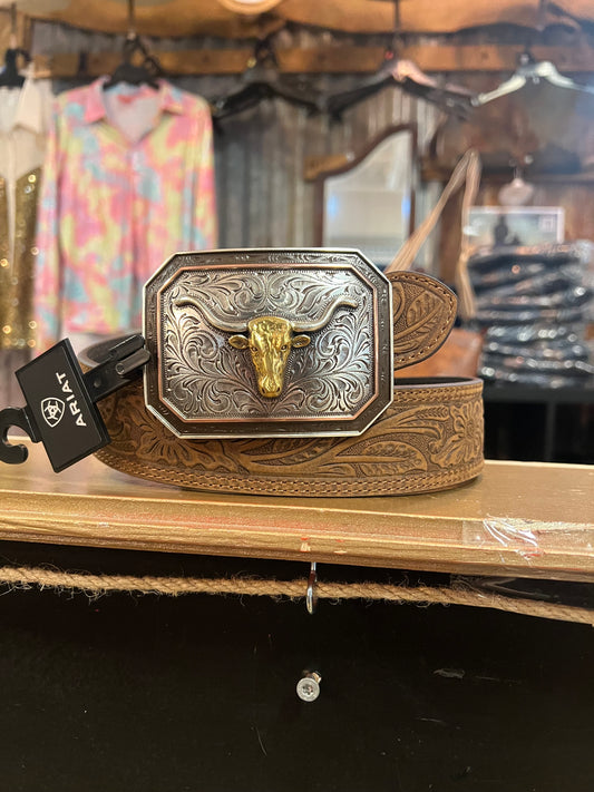Ariat Belte Med Longhorn Spenne