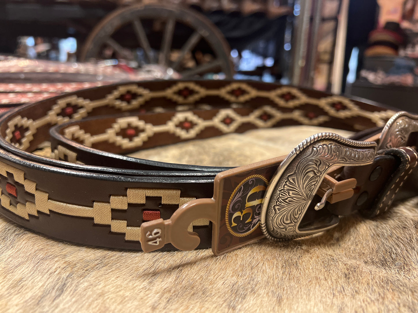 Nocona Belte - Western aztec lær belte