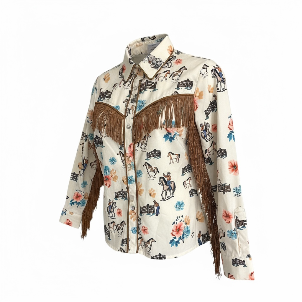 Shea Baby Ranch Hand Pearl Snap Skjorte – Langermet barneskjorte i westernstil