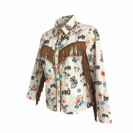 Shea Baby Ranch Hand Pearl Snap Skjorte – Langermet barneskjorte i westernstil