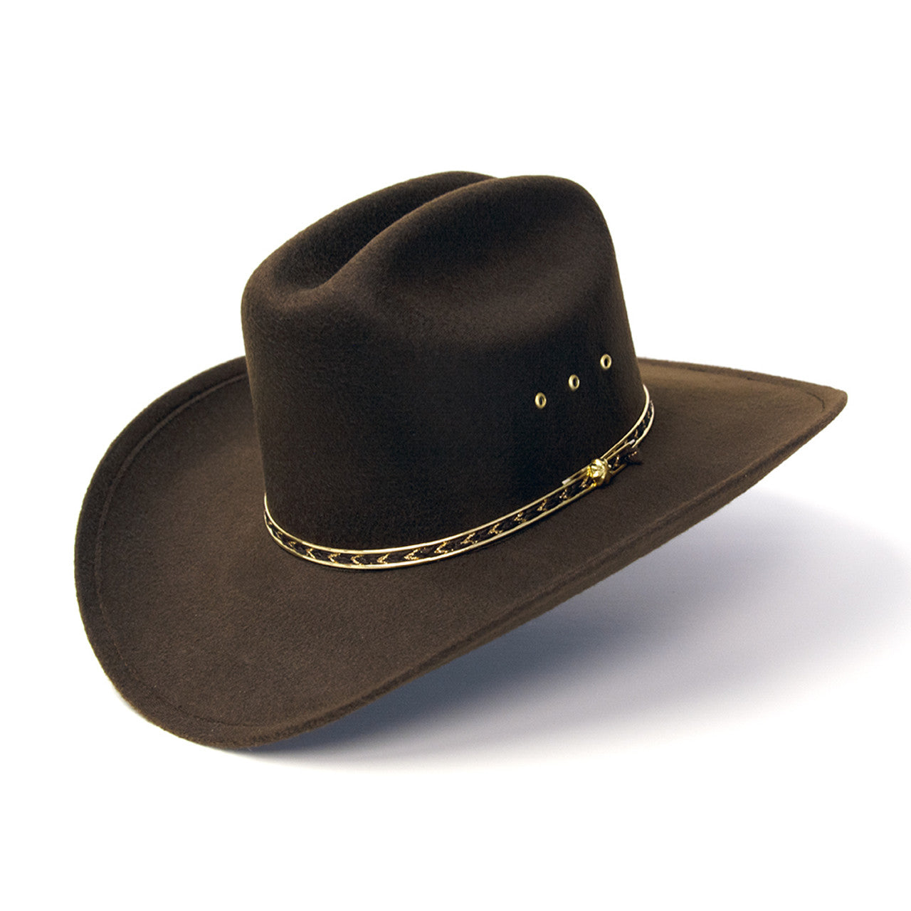 Brown Felt Western Cattleman Hat