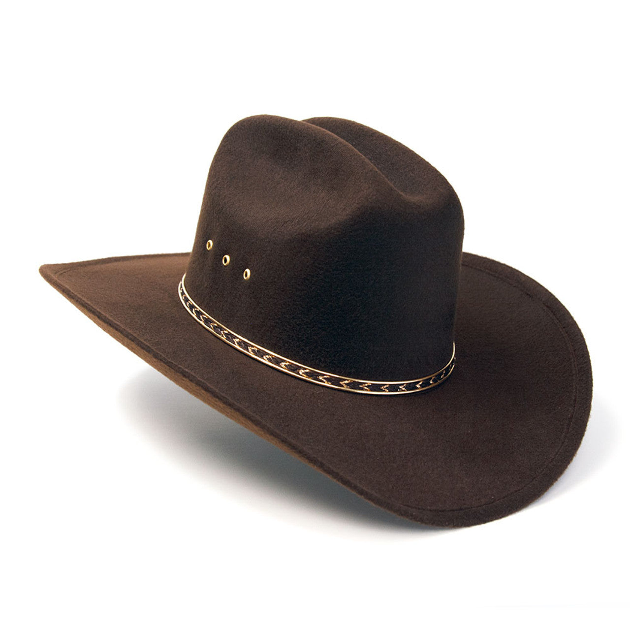 Brown Felt Western Cattleman Hat