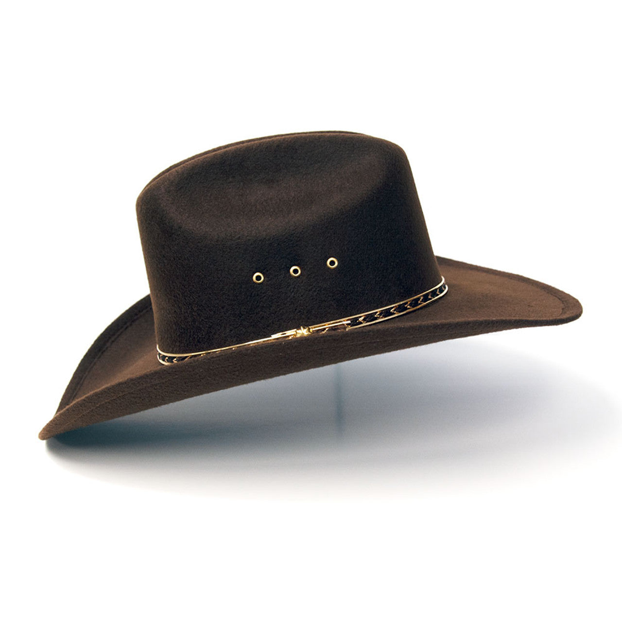 Brown Felt Western Cattleman Hat