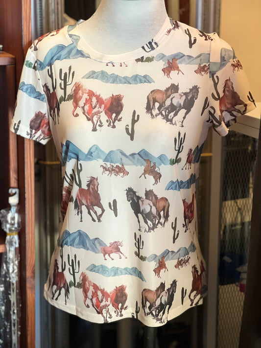 Mesh Horse T-skjorte