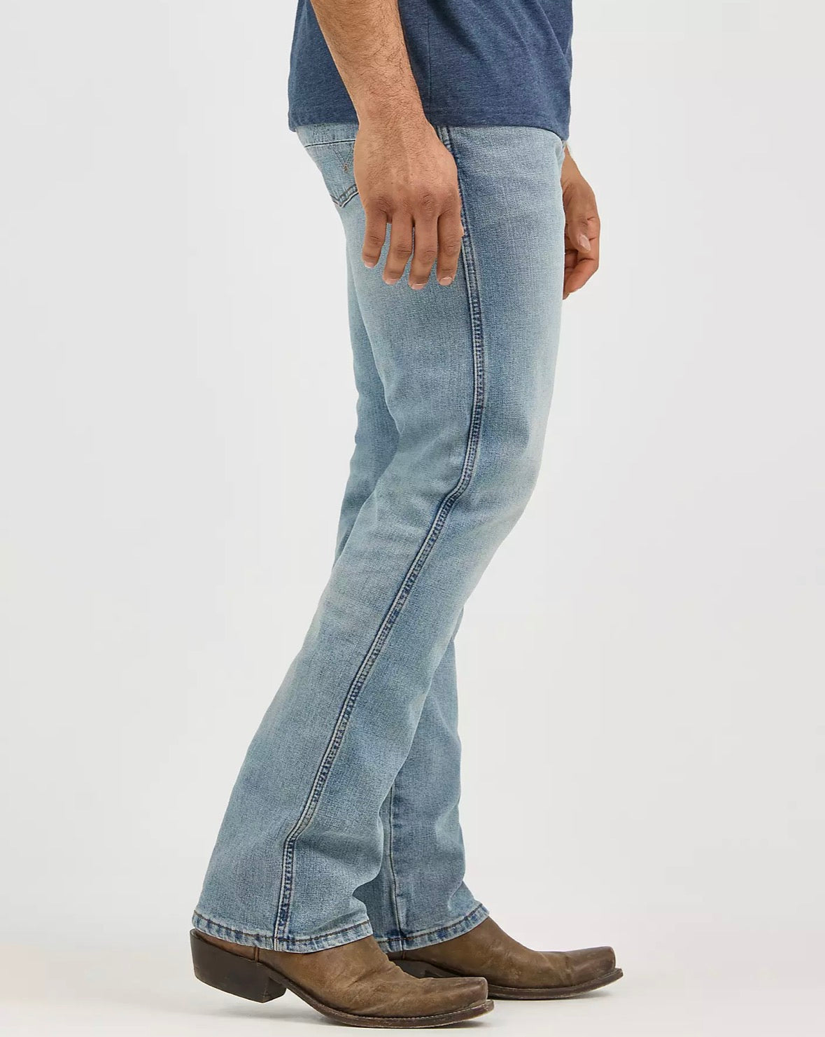 HERRE WRANGLER RETRO® SLIM FIT BOOTCUT-JEANS lys blå
