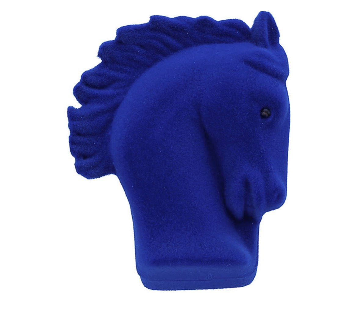 Blå Rhinestone Pony-Halskjede i Pony Head Gaveeske