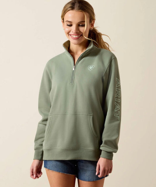 Grønn Logo Halv Zip