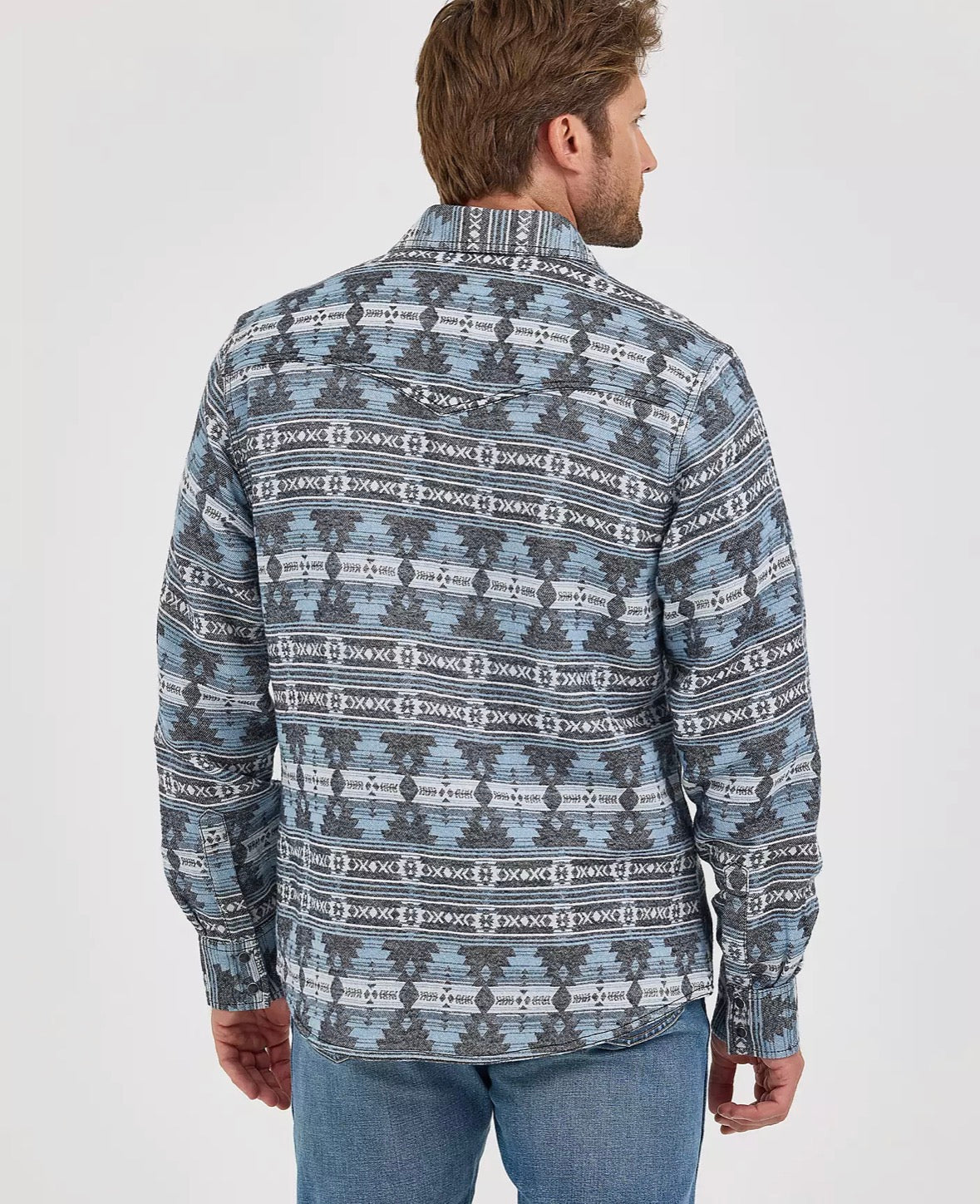 HERRE WRANGLER RETRO® PREMIUM JACQUARD SNAP SKJORTEJAKKE