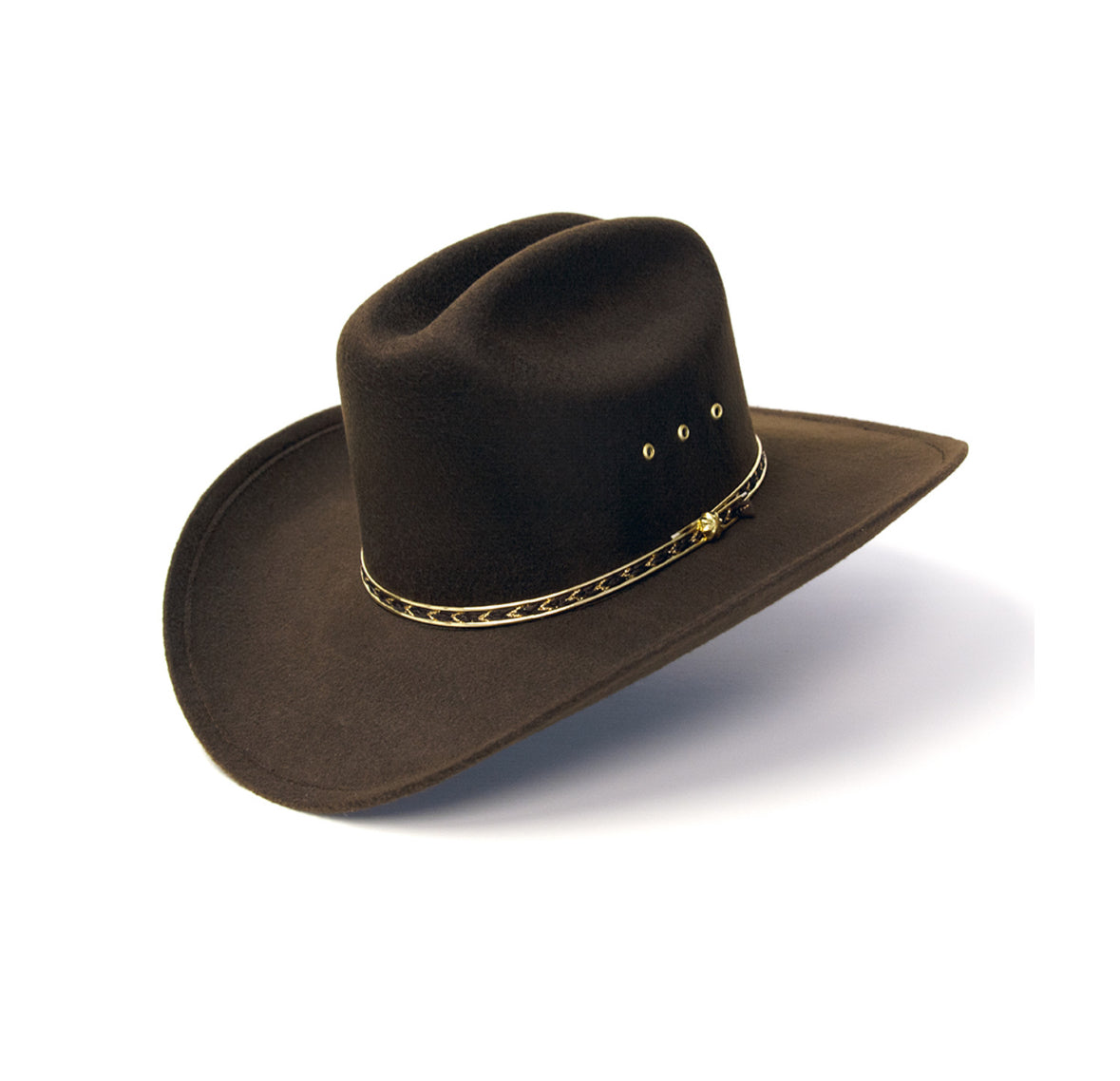 Brown Felt Western Cattleman Hat - KIDS