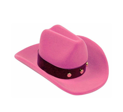 Rosa Rhinestone Hestesko-Halskjede i Cowboyhatt-Gaveeske