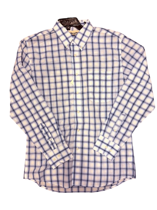 Wrangler RIATA Classic Fit Western shirt - Blå & Hvit