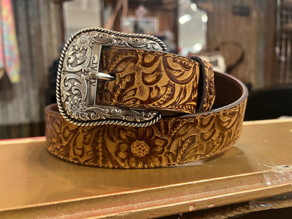 Ariat Tooled Flower Belt