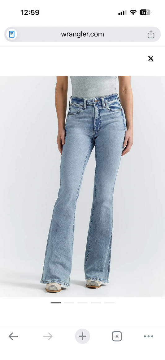 DAME WRANGLER RETRO® BAILEY HIGH RISE FLARE JEANS
