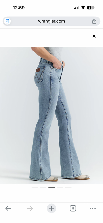 DAME WRANGLER RETRO® BAILEY HIGH RISE FLARE JEANS