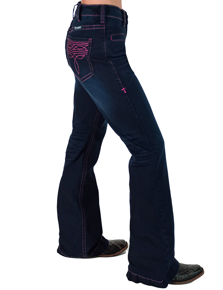 Pink BootStitch Jeans - Tuff