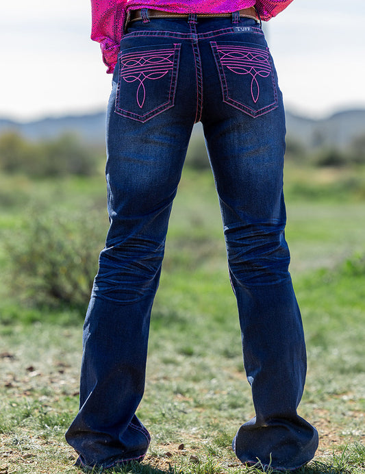 Pink BootStitch Jeans - Tuff